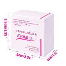 Conjunto de 100 agulhas para piercing corporal de calibre 20G, 16G, 14G e 12G/18G (mixadas)