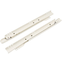 Track 2 Pcs Mute Drawer Slides Sliding Door with Rails White Put Glides Glives Guides Drawers Replacement
