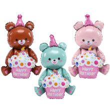 3 piezas de juguetes para pasteles, globos de cumpleaños para niños, globos decorativos para fiestas infantiles.