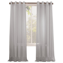Collections Etc Emily Transparenter Voile-Stoff Ösenaufsatz für Fenster
