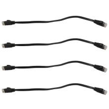 24 stk. 1 fod fladt internetnetværkskabel solid Cat6 højhastigheds patch LAN-ledning med snagfri RJ45-stik