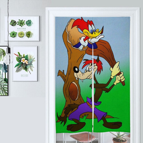 Κουρτίνα πόρτας Woody Woodpecker, ταπετσαρία κουρτίνας πόρτας συσκότισης 34x57 ιντσών, 2