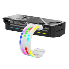 Jixopn24Pin5V ARGB GPU-verlengkabel met zachte siliconen, 8-pins ARGB-moederbordvoedingskabel