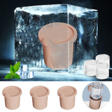 Formy na ľad Fankway Ice Lattice, 2024, Ľahko uvoľniteľná miska s vekom kompatibilná s 20-40 šálkami, 3 duté valcové formy na 20 oz-40 oz