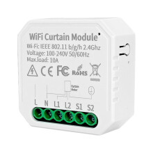 Nyári leárazás! Zeceouar elektromos függönyvezérlő WiFi alkalmazás távirányítóval, Alexa és Google kompatibilis, hangvezérlés,