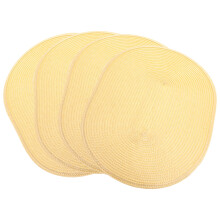 PP Woven Table Mat 4 Pcs Anti-slip Cutlery Pad Heat-resistant Placemat Placemats Manual Dinner Party