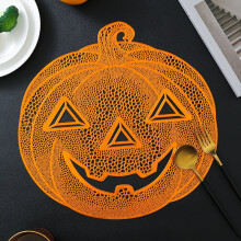Napperons d'Halloween Janrevotw, décoratifs en forme de citrouille, résistants à la chaleur, imperméables et anti-brûlures, isolants thermiques