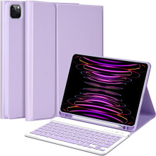 Compatibel met iPad Pro 11 inch hoes 4e generatie met toetsenbord, compatibel met iPad Air 5e en 4e generatie 10,9 inch toetsenbordhoes 2022/2020,