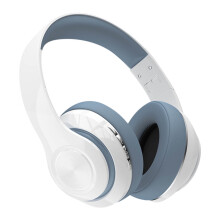 Écouteurs sans fil Bluetooth à porter sur la tête, format circum-aural, basses renforcées, carte de compression pliable.