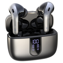 Casque Bluetooth, véritablement sans fil, autonomie de 65 h, indicateur de batterie, boîtier de charge sans fil, étanche IPX7, microphone,