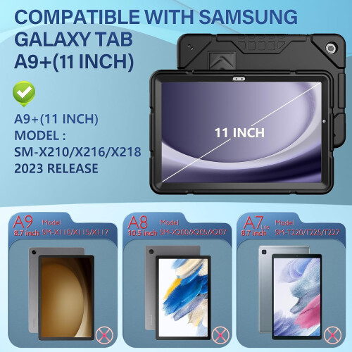 Capa para Samsung Galaxy Tab A9+ / A9Plus 11 polegadas (2023) compatível com (SM-X210/X216/X218), resistente a impactos. 1