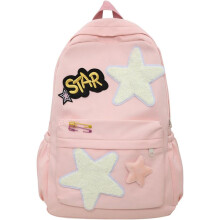 Rucsac LELEBEAR Y2k pentru femei, rucsac Kawaii Star, rucsac estetic, rucsac casual pentru drumeții, călătorii (roz)