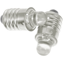 Ampoule de lampe torche 6 V (lot de 2) - Mini ampoules de rechange E10 - Culot à vis miniature - Métal