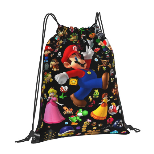 Τσάντες με κορδόνι Mario, αδιάβροχες αθλητικές σακούλες, σακίδιο πλάτης, 1
