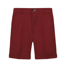 Short d'été FAMTKT pour garçon (11-12 ans, bordeaux), coupe classique, en coton uni, style décontracté, idéal pour l'uniforme scolaire.