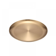 Plateau rond en métal Prettyui, en acier inoxydable, pour fruits et collations, style européen, doré/argenté.