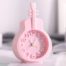 Kayannuo Christmas Gifts Clearance, Candy Color Digital Alarm Clock Compatible with Kids, Cute Cartoon Violin Design for Children & Students