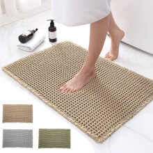Tapis de bain Jacenvly L'Étrange Noël de Monsieur Jack - Super absorbants, antidérapants, lavables en machine, tapis de bain en caoutchouc souple