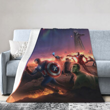 Couverture Captain America pour hôtel, couverture anime pour lit, couverture pour canapé, couverture polaire ultra douce pour chambre et salon, 152