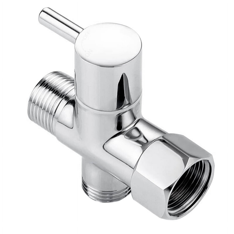 Bidet T Adapter, Brass T Adapter With Shut-Off Valve 3-Way Tee Connector 7/8In X 7/8In X G1/2 For Toilet Bidet Sprayer 9395123493244
