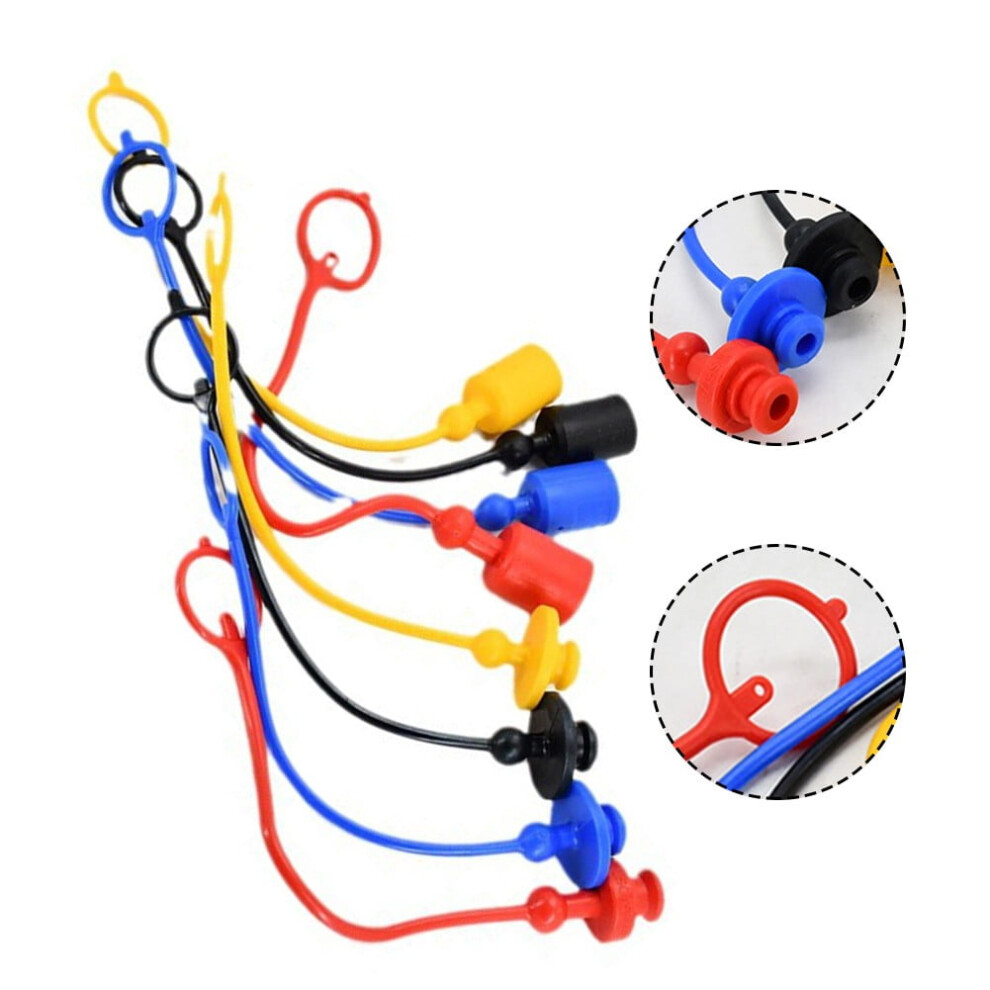 4 Pairs Hydraulic Quick Coupler Male Dust Cap And Female Plug Cover Pvc Rubber 9423501586032
