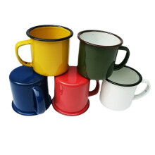 Lot de 4 tasses émaillées vintage pour le camping, tasses à eau, tasses à café et à lait