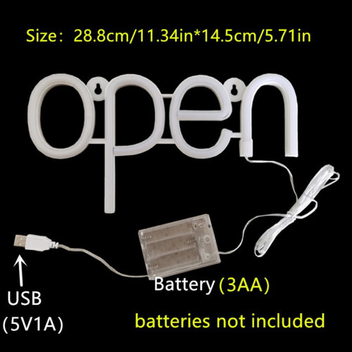 Φωτιστικό νυκτός LED Kyoffiie Open Neon Sign, εξαιρετικά φωτεινό πολύχρωμο φωτιζόμενο σήμα 1