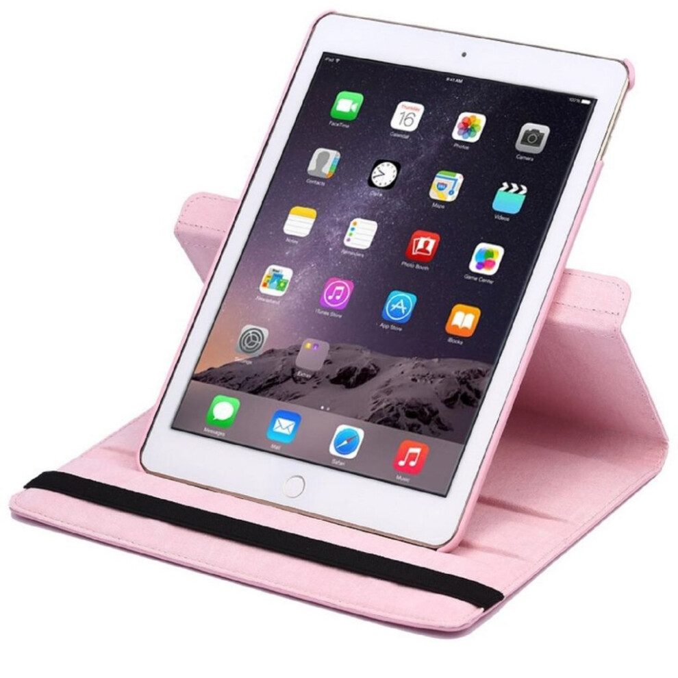 Rotating Stand Case For Ipad Air - 360 Degrees Rotation Shockproof Hard Back With Elastic Band Closure 9138057167023