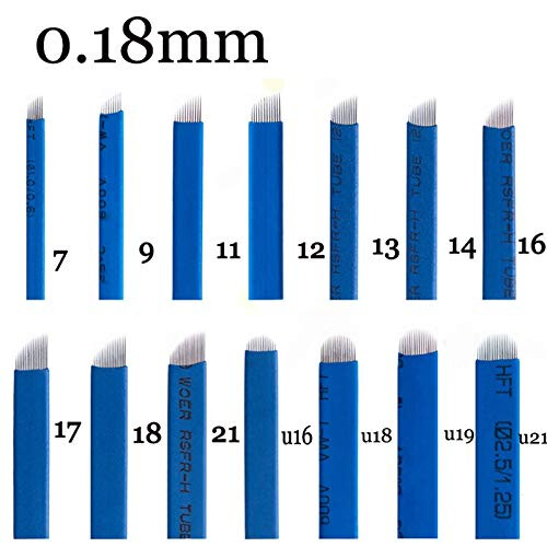 50pcs 11 Pin Microblading Needles for Precise Brow Strokes, Disposable Permanent Makeup Blades 1