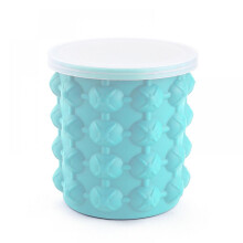 Hexagon-Shaped Ice Nuggets Maker, Large Light Blue Silicone Bucket, Bpa-Free, Multi Use For Home And Outdoor Refrigerators