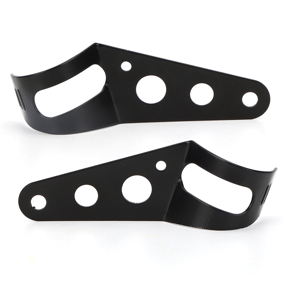 Adjustable Headlight Mounting Brackets, Side Mount Headlights Clamp For 35Mm-43Mm Fork Tubes, Universal Motorcycle Headlight Mount Bracket With 9176269123468