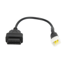 Adaptateur de diagnostic OBDII pour moto, adaptateur de diagnostic OBDII 6 broches vers 16 broches OBD2, faisceau de câbles universel avec