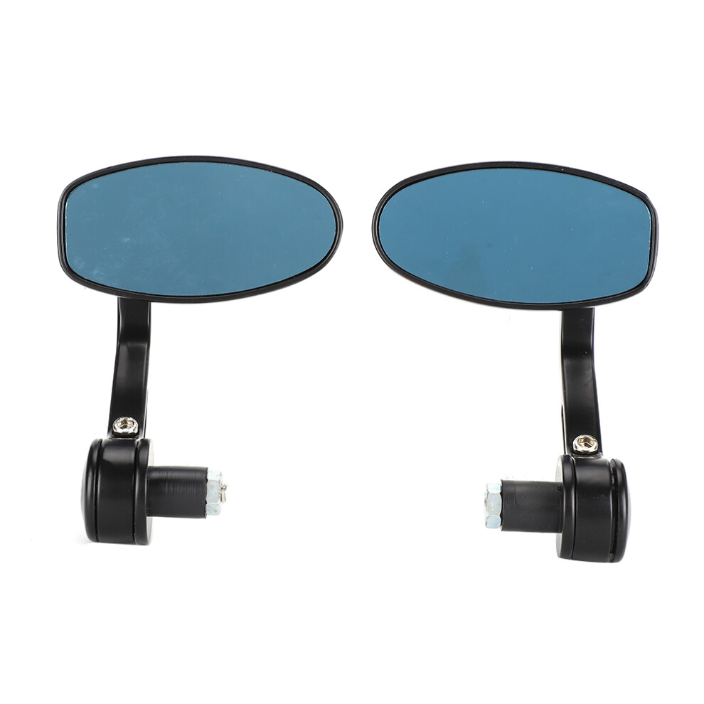 Motorcycle Side View Mirrors, Side View Mirrors With 360 Degree Rotation, Bar End Mirror Anti-Glare Convex Lens Technology, Wide-Angle Vision Blue 9176269123895
