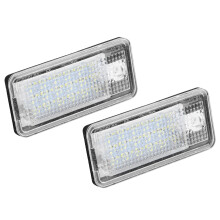 Audi rendszámtábla-világítás, LED-es rendszámtábla-lámpák plug and play kialakítással, hibamentes 6000K xenon fehér megvilágítás,