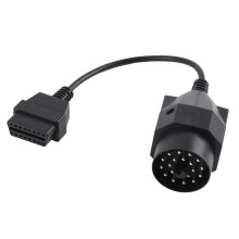 OBD diagnosztikai adapter BMW járművekhez, 20 tűsről 16 tűsre OBD2 csatlakozó, 16 tűsről 20 tűsre alakít ABS anyagból, OBD2 szkenner