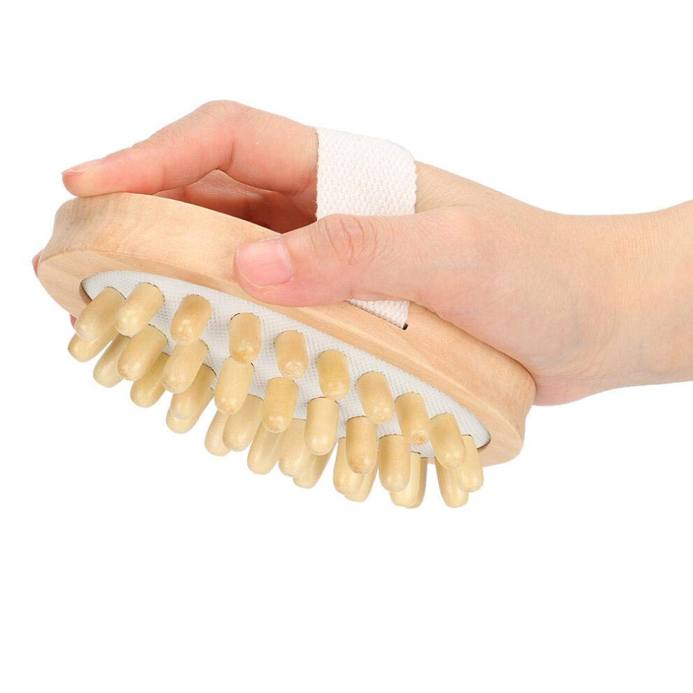 Dry Body Brush Natural Wooden Massage Brush for Cellulite Lymphatic Drainage and Exfoliation