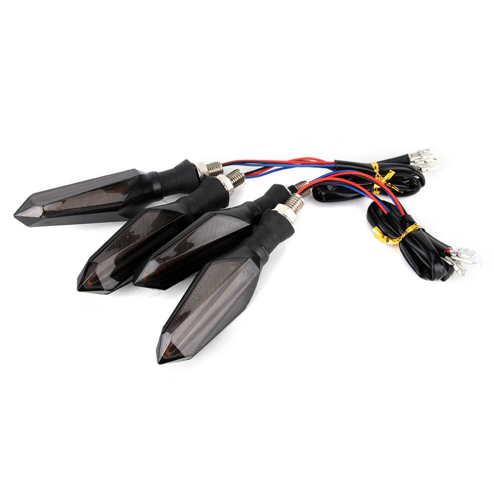 Motorcycle Turn Signal, Sequential Flow Led Turn Dual Side Flowing Led Turn Signal With High Luminous Flux Output, Energy Saving Low Amber/Light 9138057209518