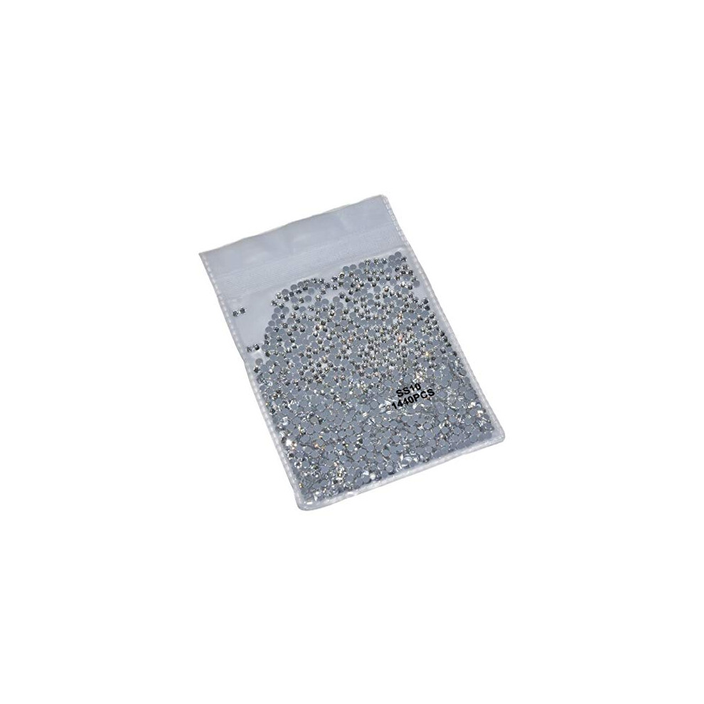 Crystal Hotfix Rhinestones SS10 Clear for Nails Clothing and Shoes HeatActivated Flatback Design