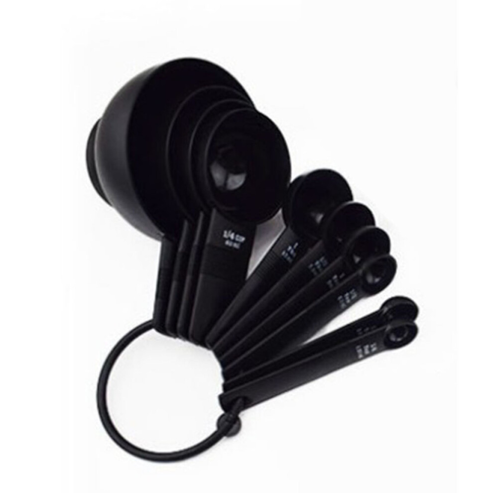 10-Piece Measuring Cups & Spoons Set, Accurate Measurements For Precise Cooking Black 9176269102838