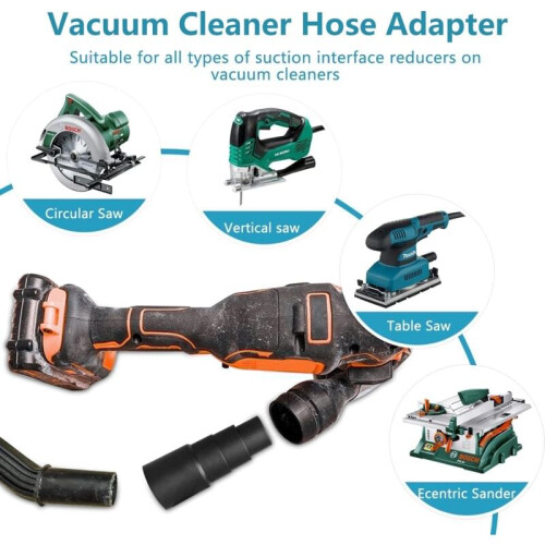 Vacuum Cleaner Filter Connector, Strong Compatibility Durable Pp Plastic Reducer Attachment for Efficient Wet Dry Pickup 1