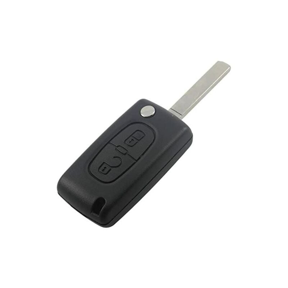 Car Remote Key Fob Case, Keyless Entry Remote Key Fob With Flip Folding Remote Key Case For Peugeot 107 207 307 308 407 807 Partner Expert Citroen C1 9138057178326