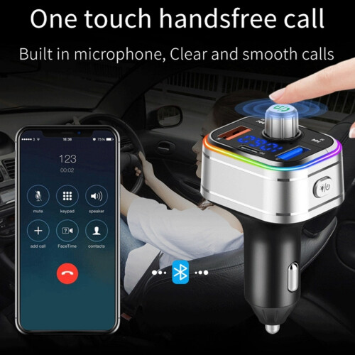 Πομπός FM Bluetooth με δυναμική ενίσχυση μπάσων για αυτοκίνητο, ασύρματος 2
