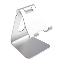 Suport de telefon pentru birou, suport reglabil cu compatibilitate universală și tampoane de cauciuc, design multi-unghiular, căptușeală