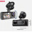 3-linse dashcam, HD-videooptager, 170 graders vidvinkel, problemfri loop-optagelse, G-sensor nødlås, multifunktionelt dashcam 2