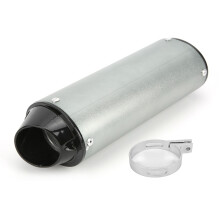 Premium Quality Metal Exhaust Muffler, High Performance Heat Shield Wrap for 90cc 110cc 125cc ATV Pit Bike Motorcycle