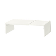 Spice Rack Cabinet Organizer with Solid Dish Storage Shelf for Kitchen Bathroom Countertop White