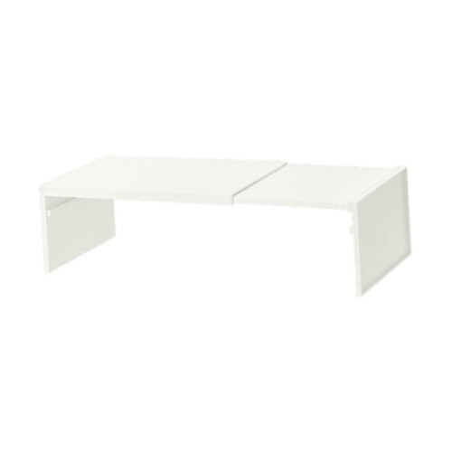 Spice Rack Cabinet Organizer with Solid Dish Storage Shelf for Kitchen Bathroom Countertop White