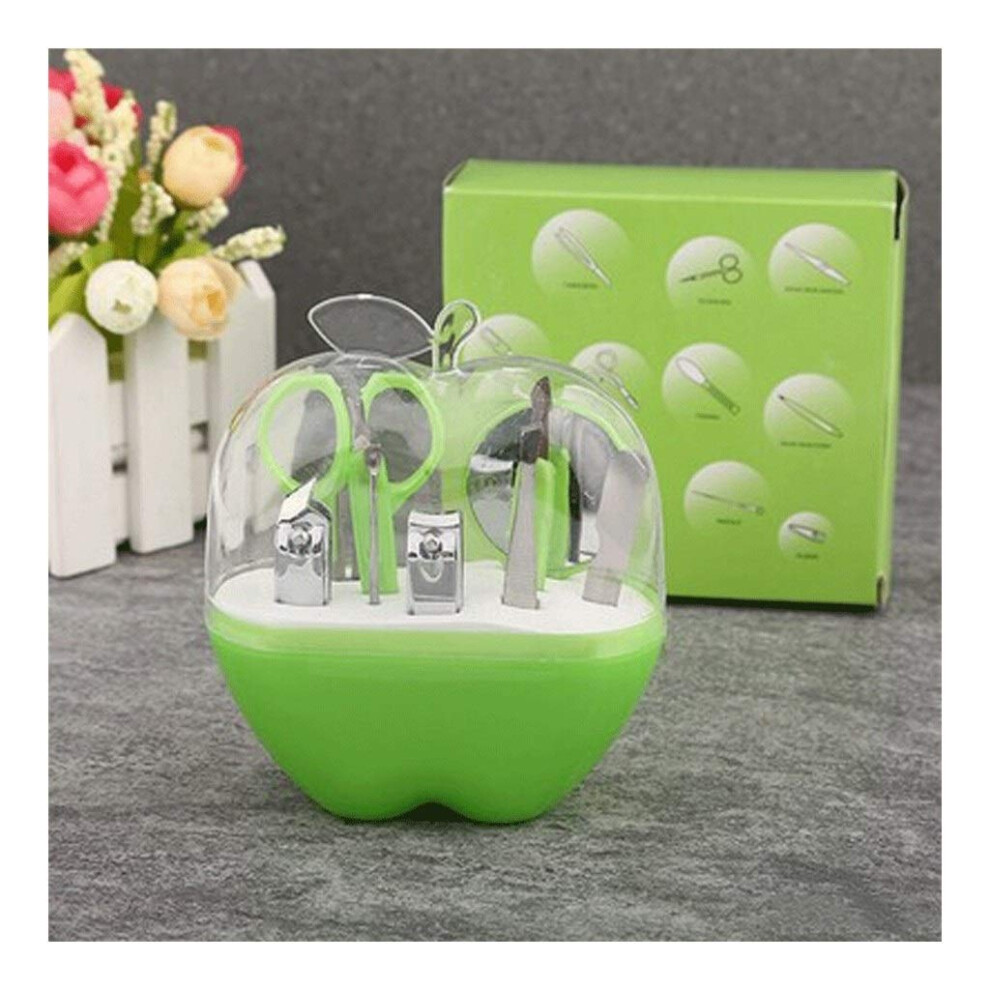 Manicure Set Pedicure Kit 9 Pcs Professional Grooming Nail Clippers with Gift Box Green