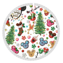 Weihnachtsbaumdecke mit Mickey Mouse-Motiv, 91 cm (36 Zoll), Winterliche Weihnachtsbaummatte, Weihnachtsbaumdecke für rustikale