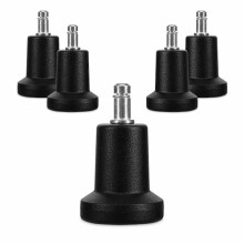 Irodaszék görgők - 5 db-os pótgörgő-csomag, 10/22 mm-es - Kemény és csendes ülőláb kemény padlóra